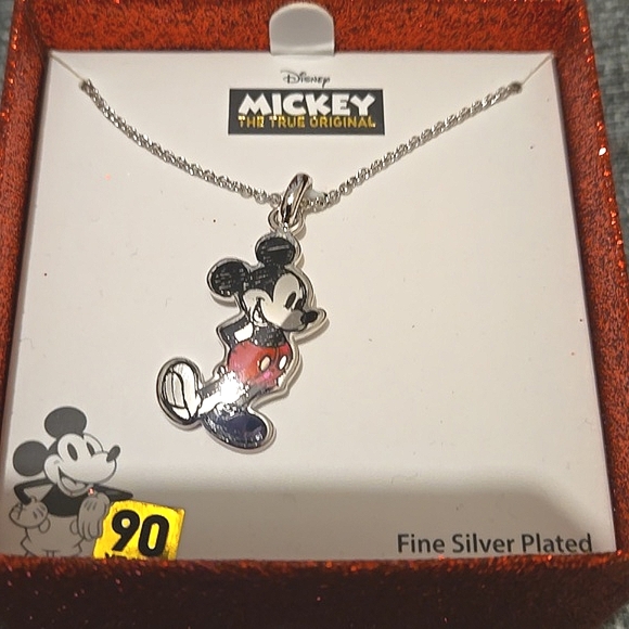 Mickey Mouse sketch enamel necklace, NEW - Picture 1 of 6